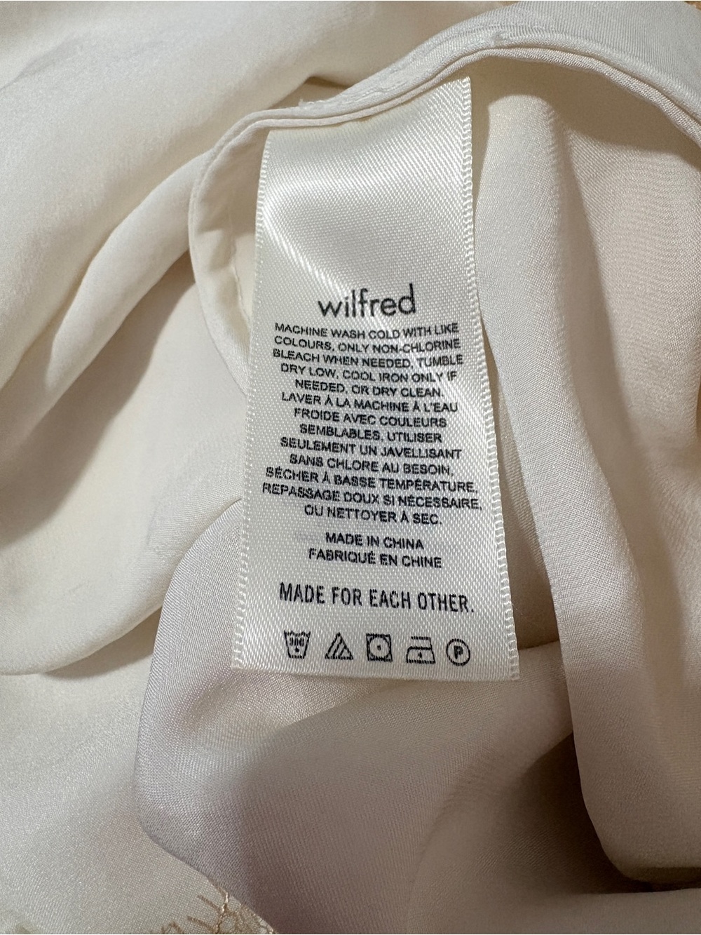 Wilfred Sonnet Satin Lace Trim Slip Midi Dress Light Birch M - Picture 6 of 11